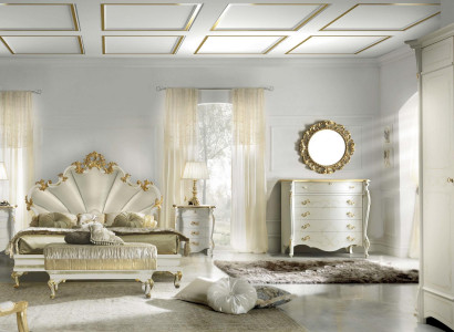 Bett Nachttisch Kommode 6 tlg. Schlafzimmer Set Massivholz Design Luxus