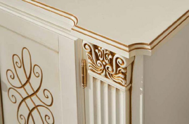 Bett Nachttisch Kommode 7 tlg. Schlafzimmer Set Design Luxus Schlafzimmer Massivholz