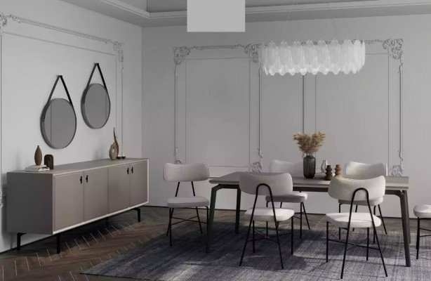 Esszimmer set schicke Möbel Einrichtung 6tlg Essgarnitur Essgruppe Tisch