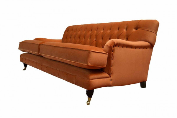 Chesterfield Design Luxus Polster Sofa Couch Sitz Garnitur Textil Neu