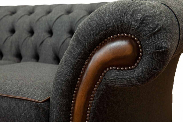 Sofa 2 Sitzer Design Sofas Polster Couchen Textil Chesterfield Zweisitzer