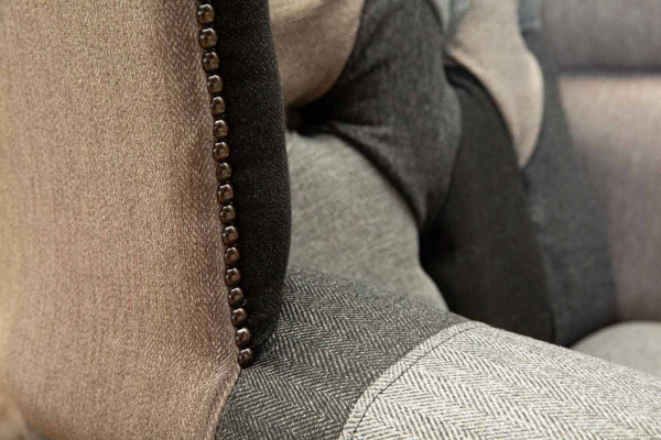 Ohrensessel Chesterfield Sofa Couch Polster 1 Sitzer Sessel Sofas Textil