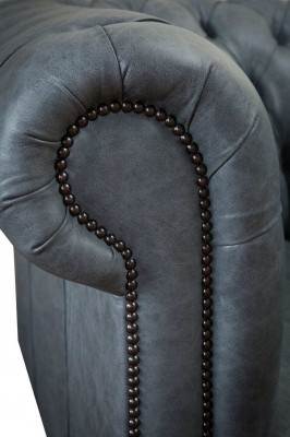 Chesterfield Sofa Couch Polster Sofas Klassischer 2 Sitzer Sitz Leder