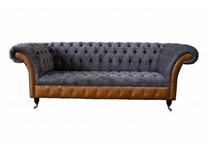 Design Sofa 3 Sitzer Chesterfield Couch Polster Sofas Dreisitzer Neu