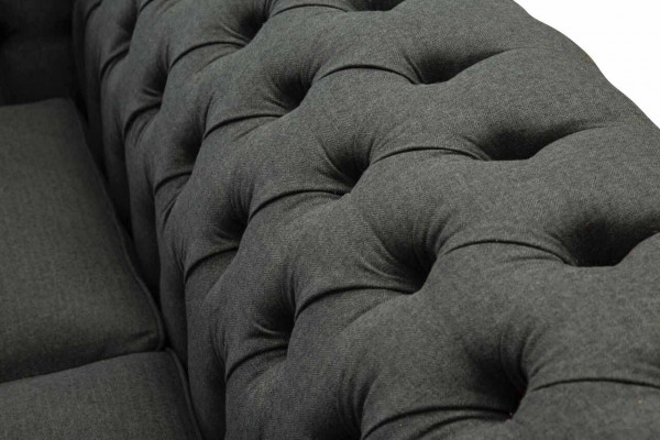 Design Chesterfield Stoff Couch Sessel 1.5 Sitzer Polster Sofas Lounge