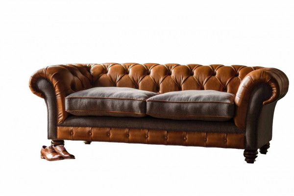 Sofa Luxus Leder Chesterfield Couch Sofas Polster 3 Sitzer Design Neu