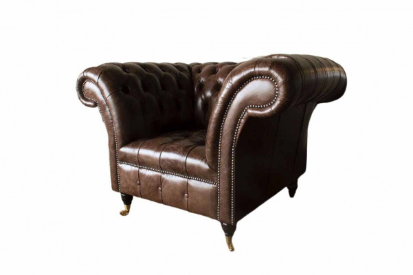 Chesterfield Sessel Klassisch Design Wohnzimmer Polster Einsitzer Stil Möbel