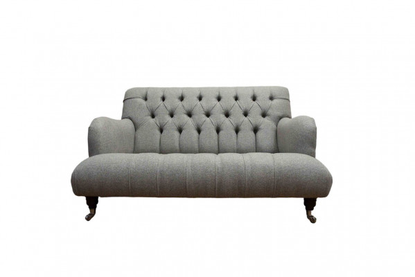 Luxus Dreisitzer Grau Sofa 2 Sitzer Design Chesterfield Möbel Couchen