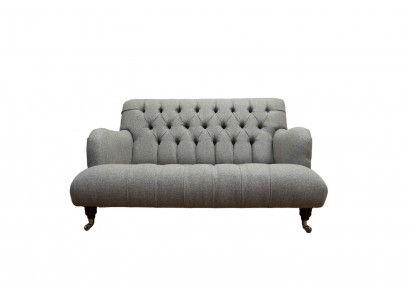 Luxus Dreisitzer Grau Sofa 2 Sitzer Design Chesterfield Möbel Couchen