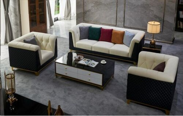 Sofagarnitur Leder Couch Garnituren Design Modern Sofa 3+2+1
