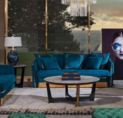 Designer Möbel Sofa Coch 3 Sitzer Polster Dekor Sofas Wohnzimmer Couchen