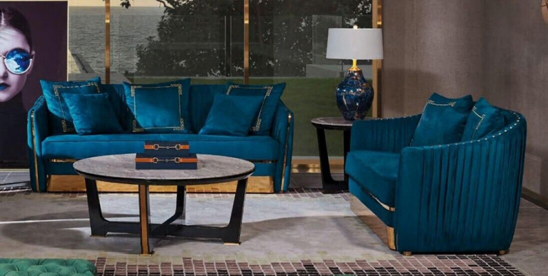 Designer Möbel Sofa Coch 3 Sitzer Polster Dekor Sofas Wohnzimmer Couchen