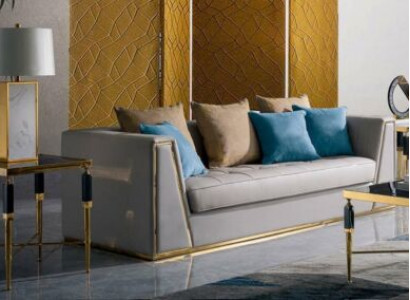 Dreisitzer 3 Sitzer Set Design Sofas Polster Couchen Leder Dreisitzer Luxus