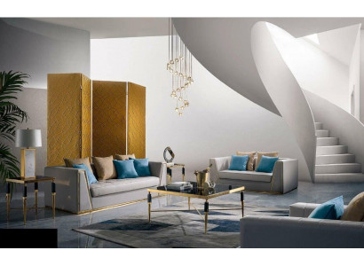 Garnitur 3+2 Sitzer Couchtisch Beistelltisch Wohnlandschaft Sofa Couch
