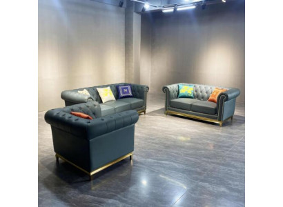 Chesterfield Wohnzimmer Couch Sofa Set Luxus Garnitur 3+2+1 Gruppe Neu