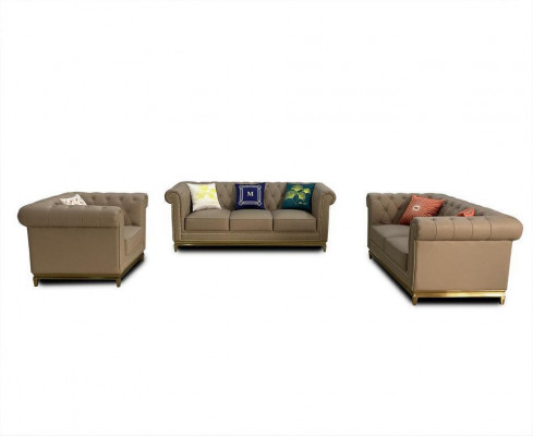 Chesterfield Wohnzimmer Couch Sofa Set Luxus Garnitur 3+2+1 Gruppe Neu