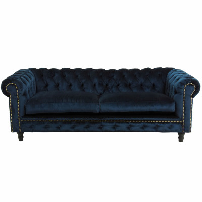 Design Leder Sofa Couch - Chesterfield Polster Dreisitzer 220cm