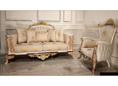 Sofagarnitur 3+1 Sitzer Luxus Set Sofa Sessel Sofas Relax Polster Design Barock