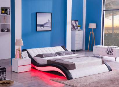 Bett Design Digital Sound USB Betten Luxus Schlafzimmer Möbel Leder
