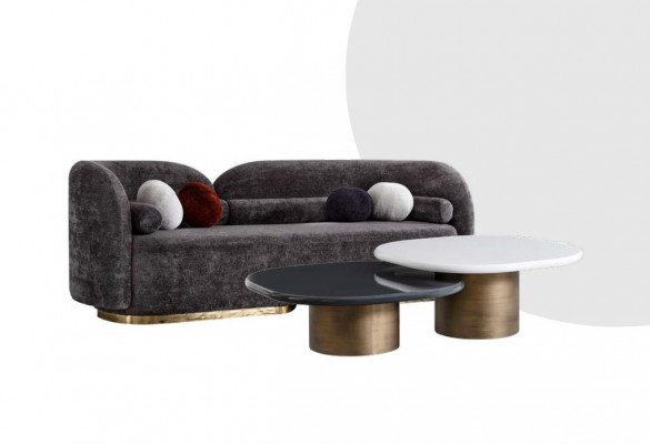 Luxus Sofa Set Couch Möbel 4tlg. Garnitur 3+2+1 Couchtisch Sessel Samt