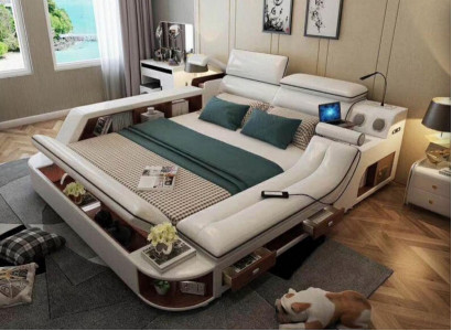 Multifunktion Luxus Bett 180x200 Bett Leder Betten Schlafzimmer Liege