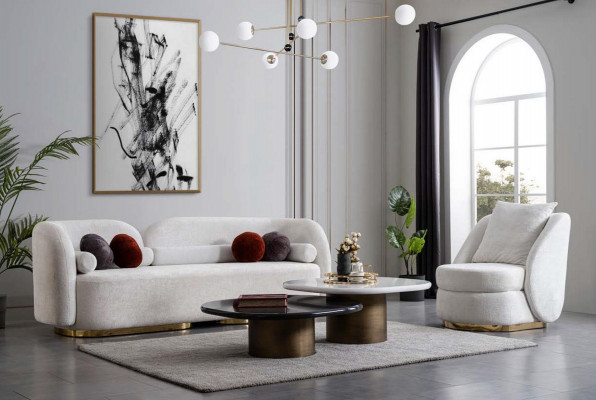 Luxus Sitzmöbel Wohnzimmer Garnitur 3+1 Couchtisch 4tlg. Sofagarnitur