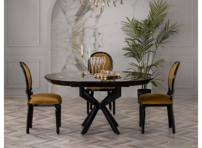 Luxus Stühle Esszimmer Holz Lehnstühle Lehnstuhl Stuhl Gruppe Garnitur 4x