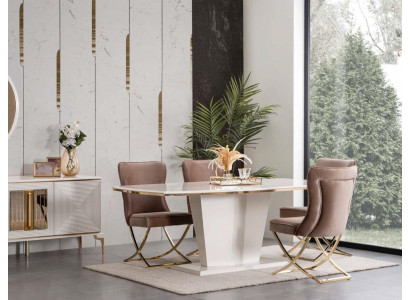 Moderner Säulentisch Tische Esszimmer Möbel Tisch X Säule Esstisch Neu