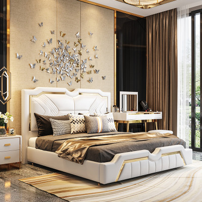 Design Bett Polster Luxus Doppel Hotel Betten Ehe 180x200cm Schlaf