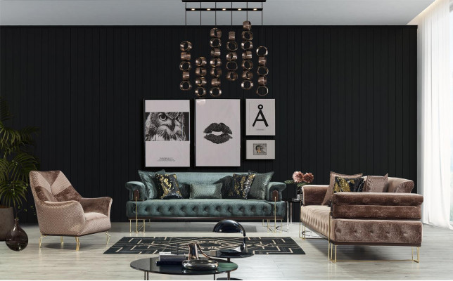 Luxus Dreisitzer braun Sofa 3 Sitzer Sofas Design Modern Design Möbel