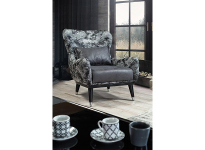 Wohnzimmer Sessel Polster Sitzer Modern Design Schlangen Stil Bezug