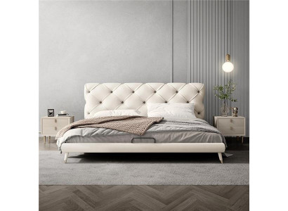 Betten 180x200cm Schlaf Zimmer Textil Stoff Bett Chesterfield Design Luxus