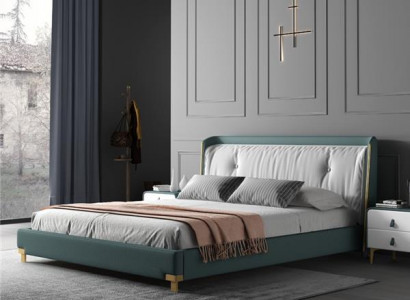 Doppelbett Betten Design Polster Schlafzimmer 180x200cm Modern Holz