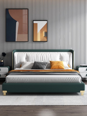 Doppelbett Betten Design Polster Schlafzimmer 180x200cm Modern Holz