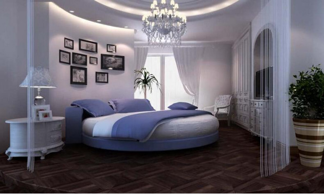 Rundes Leder Bett 200x200 Luxus Polster Rund Betten Runde Stoff Hotel