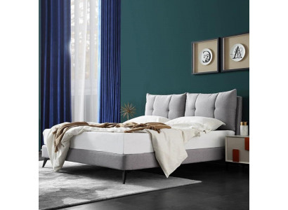 Doppel Hotel Bett Betten Beige 180x200 Schlaf Zimmer Leder Polster Design