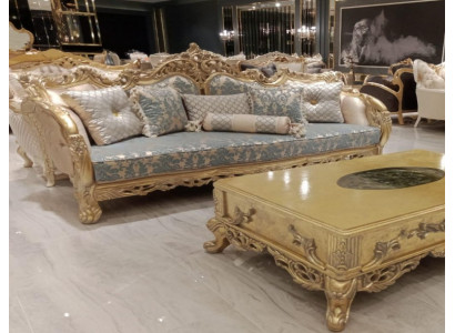 Sitz Dreisitzer Sofa 3 Sitzer Sofas Stoff Stil Barock Rokoko Möbel Klassische