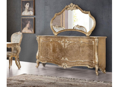 Set Kommode Mit Spiegel Garnitur Kommoden Holz Gruppe Sideboard Möbel Barock