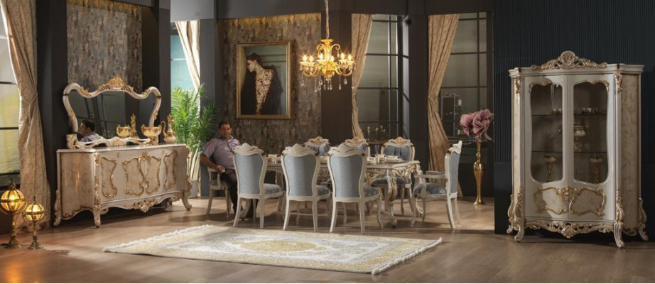 Esszimmer Garnitur Esstisch Stuhl Tische Essgruppe Sideboard 11tlg