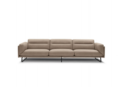 Sofa 4 Sitzer Ledersofas Luxus Design Couch Beige Luxus Polster Viersitzer xxl
