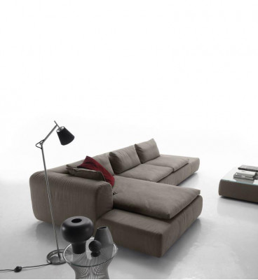 Ecksofa Couch Polsterung Couchen Sofa L-Form Möbel Grau Sofas Leder