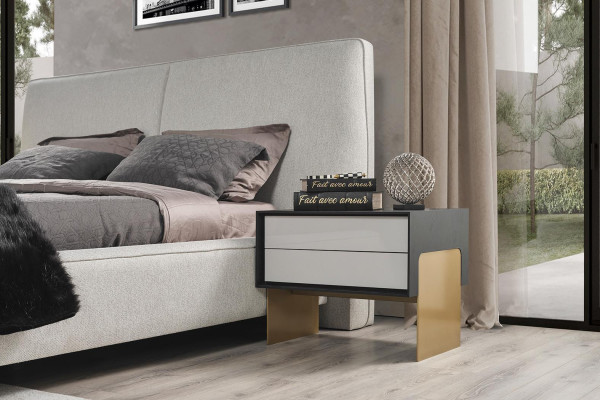 Schlafzimmer Set Bett 2x Nachttische Schminktisch Luxus neu 5tlg