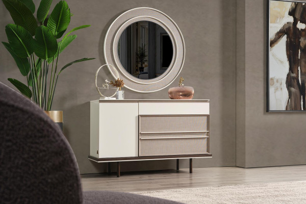 Schlafzimmer Set Bett 2xNachttische Schminktisch Luxus neu 5tlgDesign