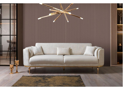 Modernes Wohnzimmer Sofa Luxus weiß Sofas Gepolstert Sitz 3 Sitzer