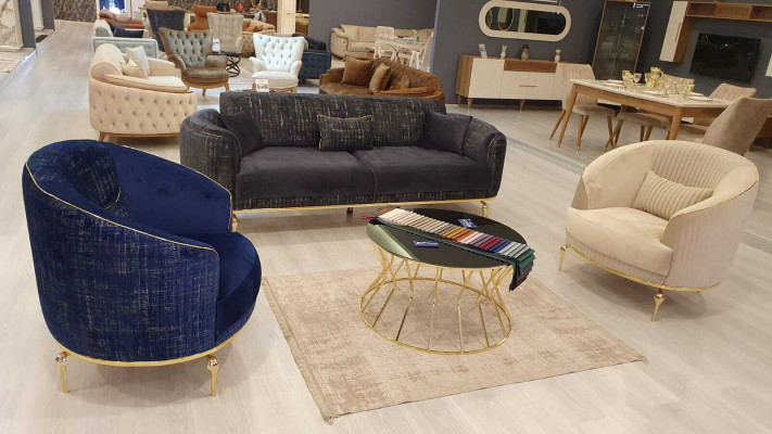 Luxus Sofagarnitur 311 Sitz Sofa Couch Set Wohnzimmer Garnitur 3tlg.