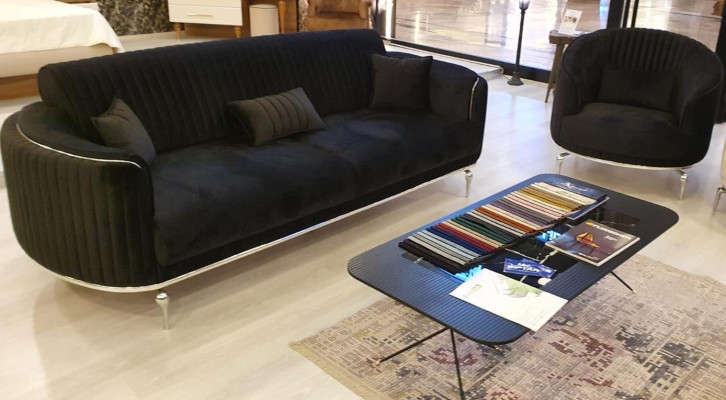 Bunte Sofagarnitur Weiß Sofa Couch Sitz Polster Garnitur 4tlg. Set 3311 Sitzer