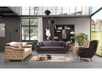 Set 4 tlg Sofagarnitur 3311 Sitzer Garnitur Sofa Modern Design Sofas