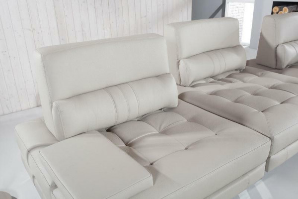 Ecksofa Wohnlandschaft Polster Eck Sofa Sitz Garnitur Moderne 100% Leder Couch