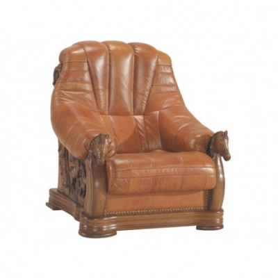 Wohnzimmer Sofagarnitur Couch Polster Sitz Sofa Leder Holz 3+1+1 Set