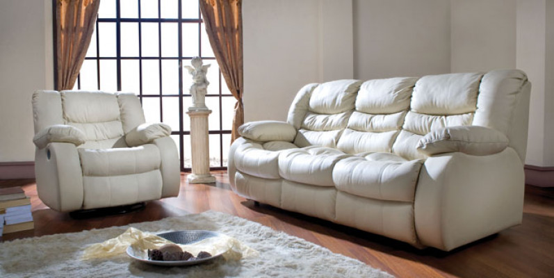 Multifunktions Couch Sofagarnitur Ledersofa 3+1+1 Relax Kino Sofa Set Polster